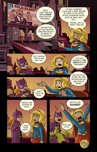 Illustration for article titled Batgirl & Supergirl Election Edition